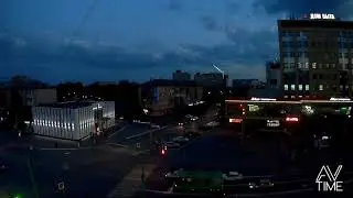 Город КУРГАН уходит во тьму ночи.