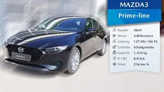 Mazda3 2024 e-SKYACTIV X Prime-Line | 360° Ansicht + Interieur (4K) | Schuster Automobile