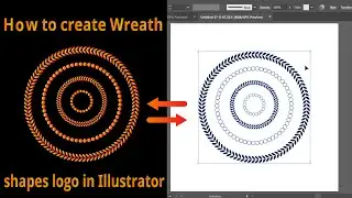How to create wreath shapes logo in Illustrator 2020।🔥লোগো_ডিজাইন_বাংলা