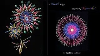 jewelry rendering - Fireworks brooch