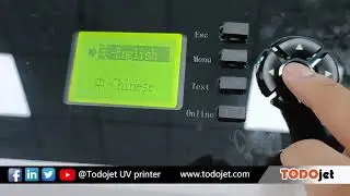 How to switch the language to English for Todojet UV6090 printer.