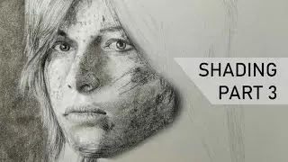 Lara Croft : Tomb Raider | Real Time Drawing : Shading | Part 3