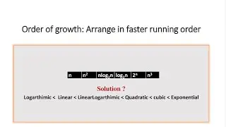 n, log2n, n^2 , nlog2n  , 2^n ,n^3 order of growth numerical |GATE(CSE) |UGC NET(CS)