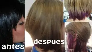 Como decolorar el cabello Negro a Rubio
