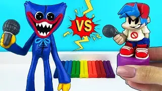 «FNF» Making Huggy Wuggy Sculpture Timelapse (Poppy Playtime) - Friday Night Funkin MOD with clay