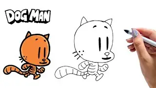 How to draw Li'l Petey from DOG MAN Easy Step by Step
