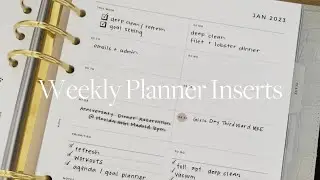 How to Use the Weekly Overview Inserts | 2023 Planner Insert Mini-Series PART 3 | MadyPlans