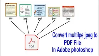 How to Convert Multiple JPGs to PDF In Adobe Photoshop | Combine JPG Images To PDF File document