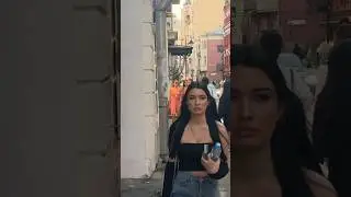 Beautiful girls walking in Moscow, Russia 