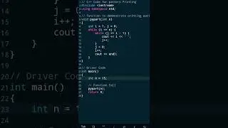 Number pattern in c++|| programming world || 