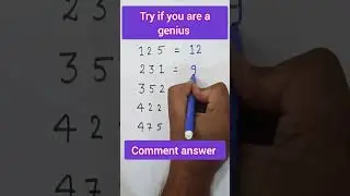 puzzle for genius only #mathpuzzle #canyousolve #youtubeshorts #math #shorts #viral