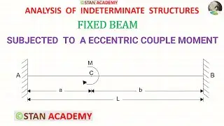 Fixed Beam With Eccentric Couple Moment ( Fixed End Moments, Slope & Deflection Derivations)