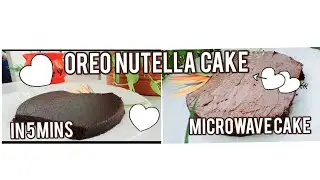 5 Minutes Microwave Cake | Oreo Nutella Cake 🎂 | Vismayam Vlogs | 