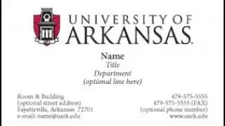 College Student Business Card
