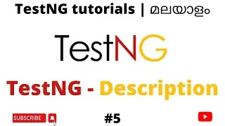 TestNG Description Attribute | Testing Framework Selenium Java | Tutorials for Beginners | #5