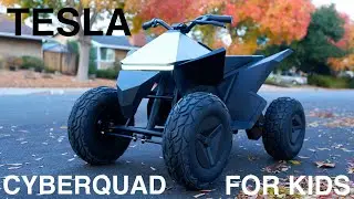 Tesla Cyberquad for Kids Unboxing and Test Drive