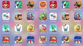 MightyMicros,RedBall4,FunRace3D,BananaKong,SuperWings,Bowmasters,PvZ2,Oddbods,Subway,Shark,Mario run