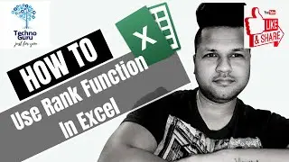 Basic Excel - Rank Function  Hindi