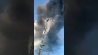 Пожар на нефтебазе в Краснодарском крае.