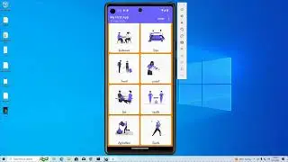 ANDROID APP: dashboard design using Grid Layout and CardView with top navigation option menu