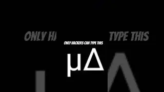 U CANT TYPE THIS