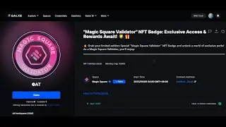 Magic Square 1,000,000 $SQR Tokens Airdrop  🔥 Binance Labs Support