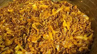 South African cabbage &Mince stew|Ground beef and cabbage.