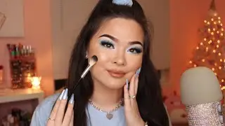 ASMR Doing My Makeup 💙 | Chatty Whispering