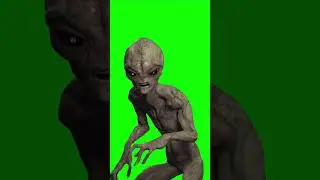 Green Screen Alien, screaming, crying template  