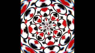 Pokerface Kaleidoscope /// trippy endless psychedelic playing cards animation Motiongraphics