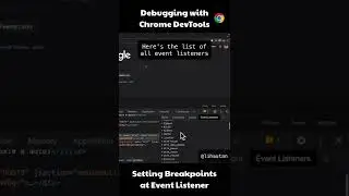 Setting Breakpoint at Event Listeners | Debugging with Chrome DevTools
