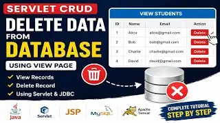 Servlets Delete Data from Database Using View Page | Java Servlet CRUD Operation