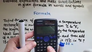 L2.3.2. Functional Skills Maths Level 2: Make substitutions in formulae given in words and symbols