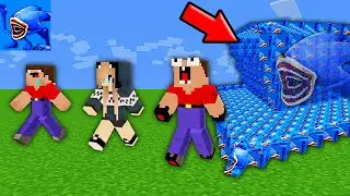 2 НУБА И ДЕВУШКА ПРО ПРОТИВ ЦУНАМИ ИЗ ШИН СОНИК В МАЙНКРАФТ! Глазастая Морда Minecraft
