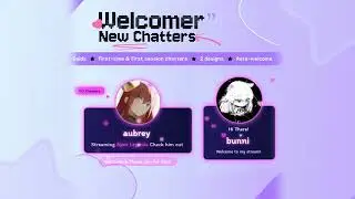 New Chatter Welcome Widget for StreamElements | Kawaii Neon Twitch Welcome & Raid Alerts
