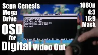 Digital Video Output OSD for Sega Mega Drive. 1080p, 4:3/16:9, Mask. [prototype]