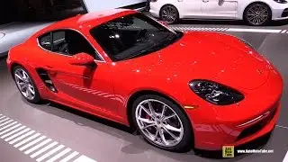 2017 Porsche 718 Cayman S - Exterior and Interior Walkaround - 2017 NY Auto Show