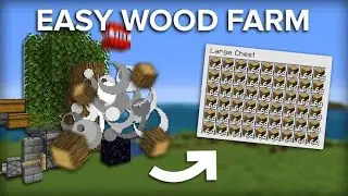 Easiest Wood Farm In Minecraft 1.21+ || Easy Wood Farm ||Simple To Make #trending #minecraft
