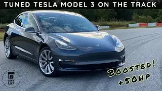 One Lap in the Boosted Model 3 Dual Motor on The Race Track!
