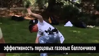 Американские полицейские тестируют баллончики на себе