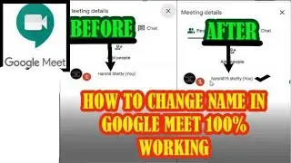 HOW TO CHANGE NAME IN GOOGLE MEET LAPTOP/PC