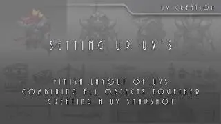 Box Modeling A Character In Maya 015 Setting Up UVs Finish Layout Combine Objects