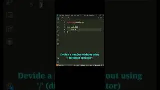 Devide a number without using division operator( / ) using C