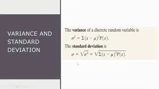 Mean, variance and standard deviation of a Discrete Probability Distribution