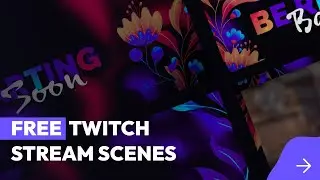 FREE Animated Stream Scenes Magical Flowers