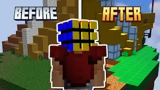 Trying a  NEW Texture Pack and Shaders In Hypixel Bedwars!