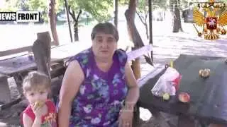 Мирные жители поселка Михайловка требуют, чтобы украинские военные ушли с их земель