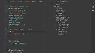 Modern parser generator: render test