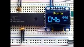 SSD1306 128x64 SPI OLED, Library for PIC18F