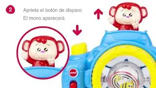 Cámara De Fotos Infantil Monkey Pop Up Luz Y Sonido Winfun